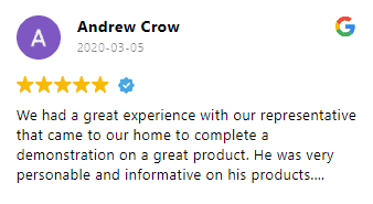 a review of a product on a website.