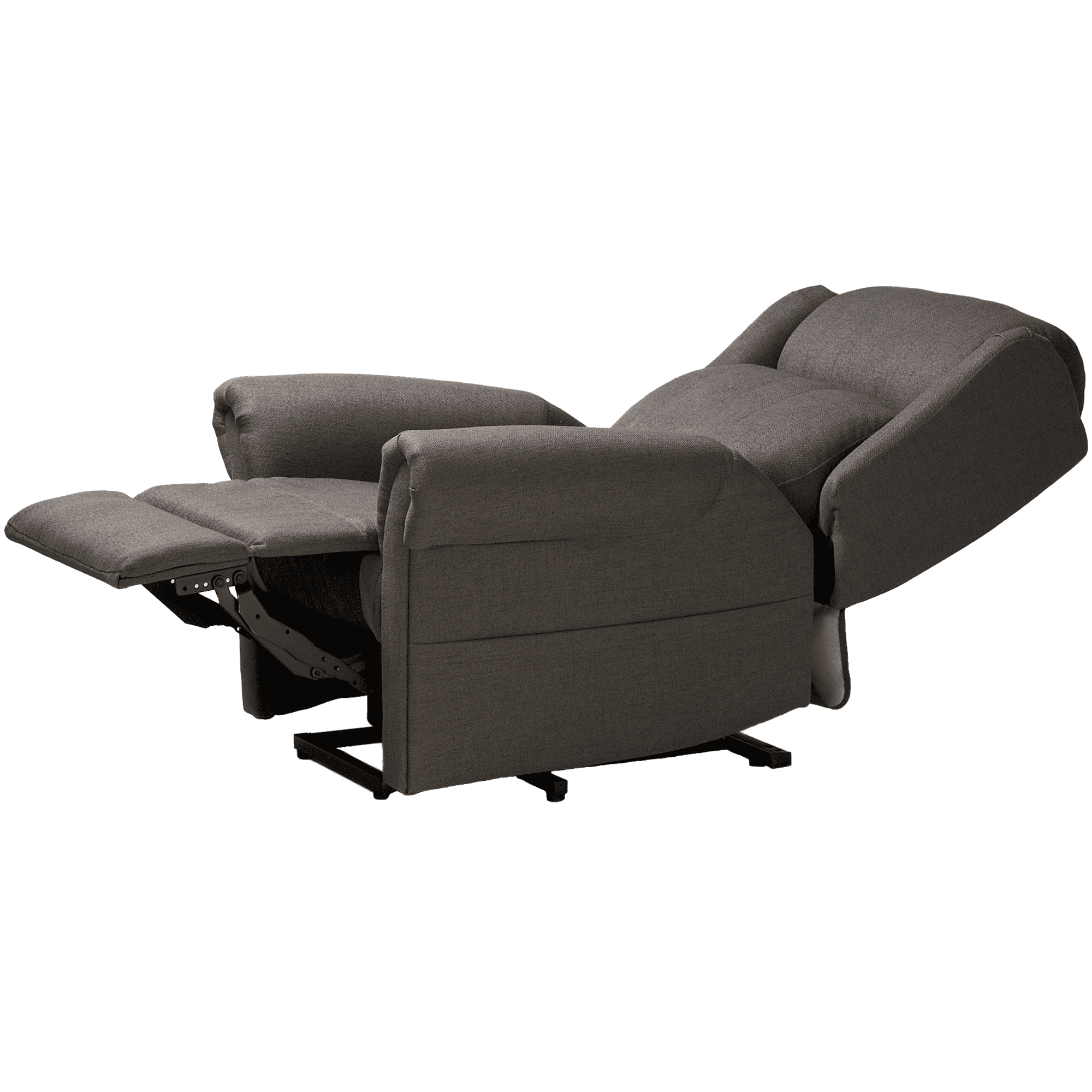 a reclining chair with a foot rest.