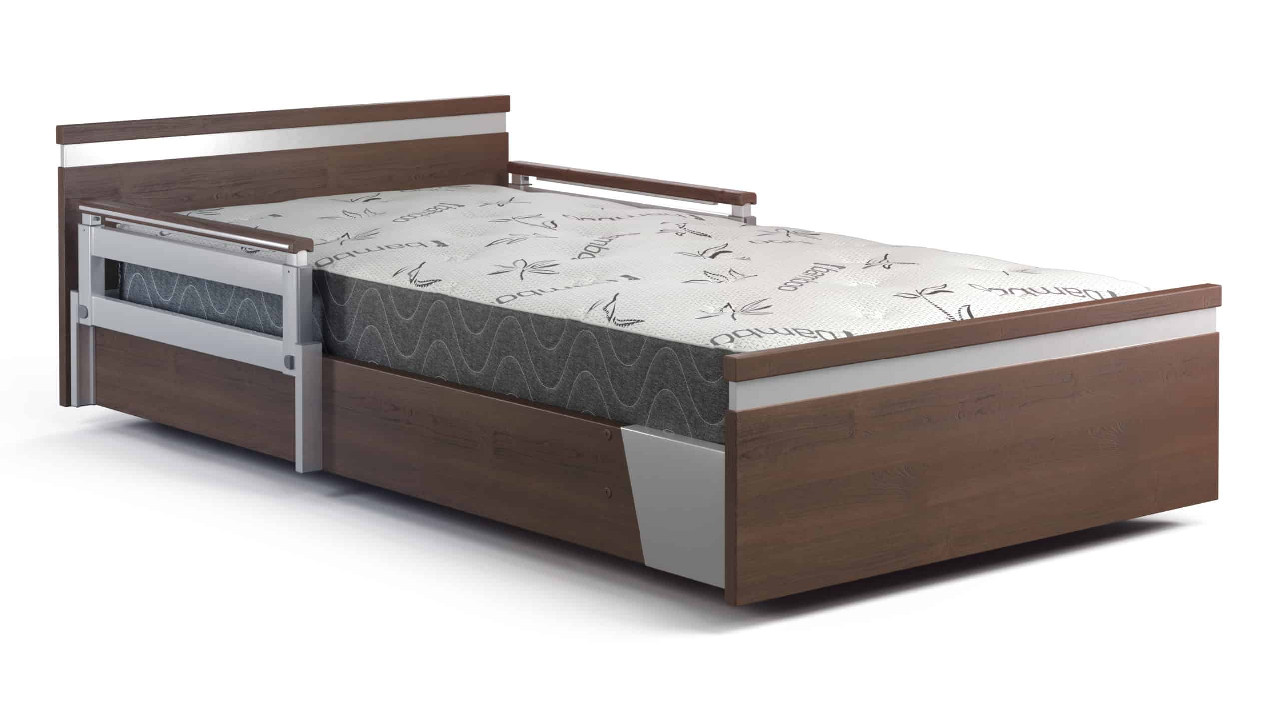 Aura Premium Hospital Bed 39 Inch Silo Right Side Angle Showcase Image
