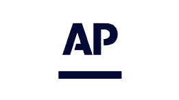 The ap logo on a black background.