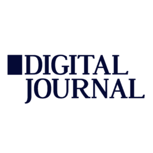 The digital journal logo on a black background.
