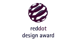 Red dot design award logo.