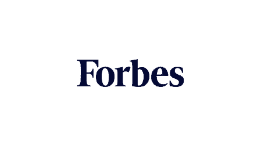 Forbes logo on a black background.
