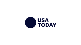 Usa today logo on a black background.