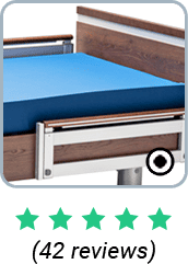 An Aura Premium Wide 48 Upwork with a blue mattress and five stars.