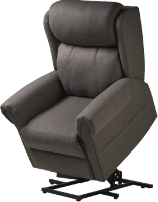 The lift recliner chair in grey.
