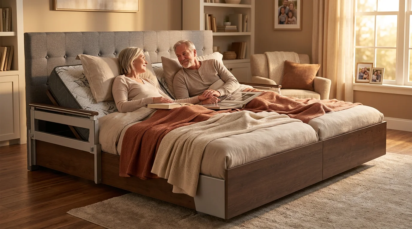 dual hospital beds for couples
