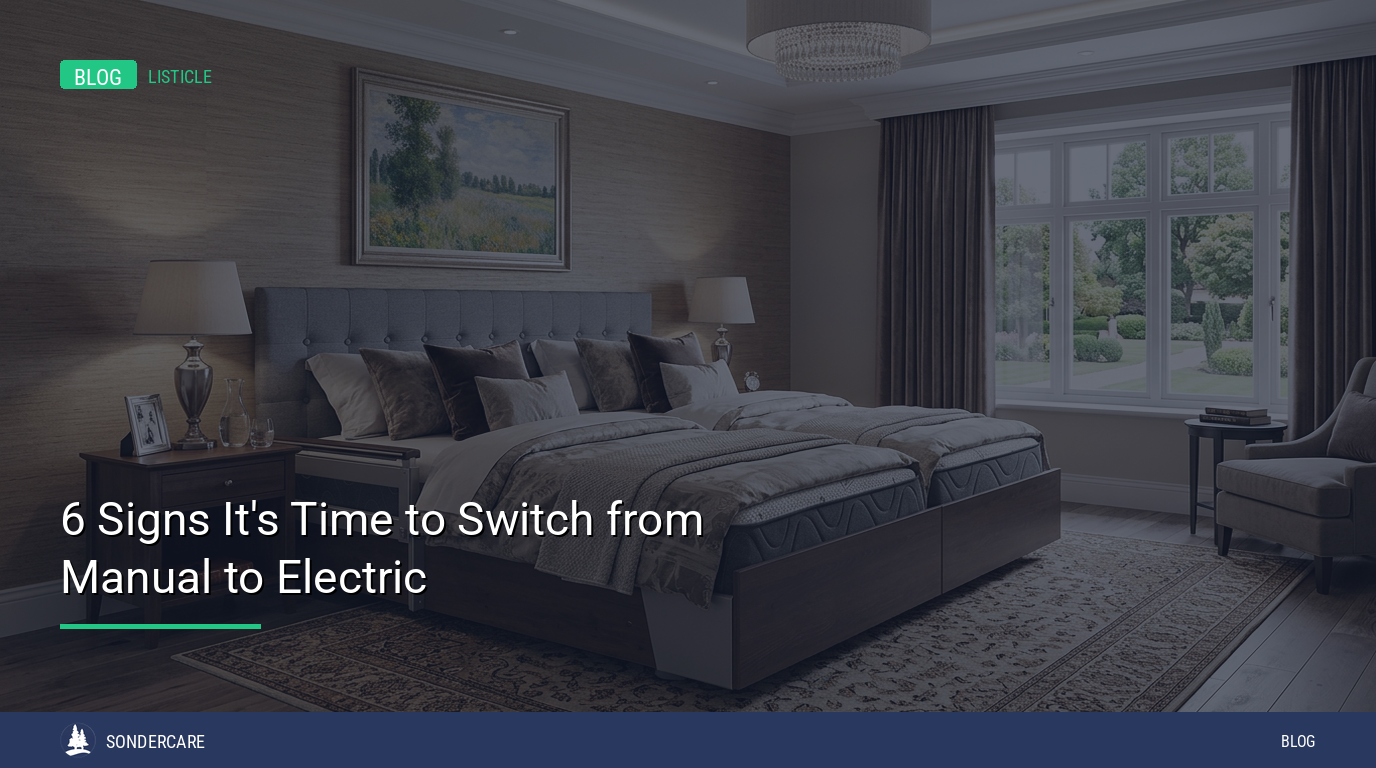 switch from manual to electric hospital bed