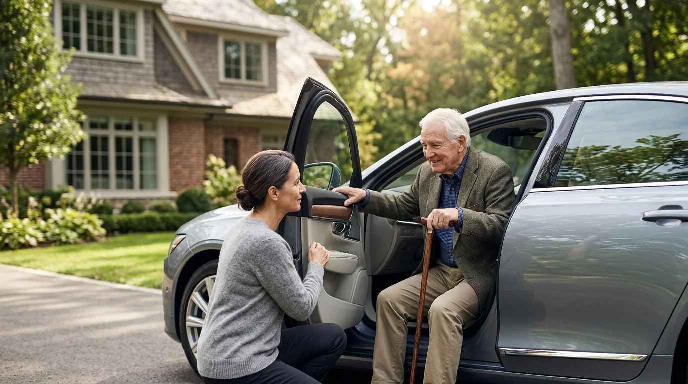 arranging transportation for elderly parent