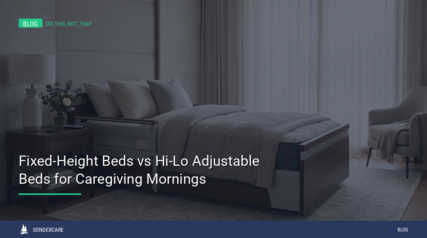 hi-lo adjustable bed for caregiving