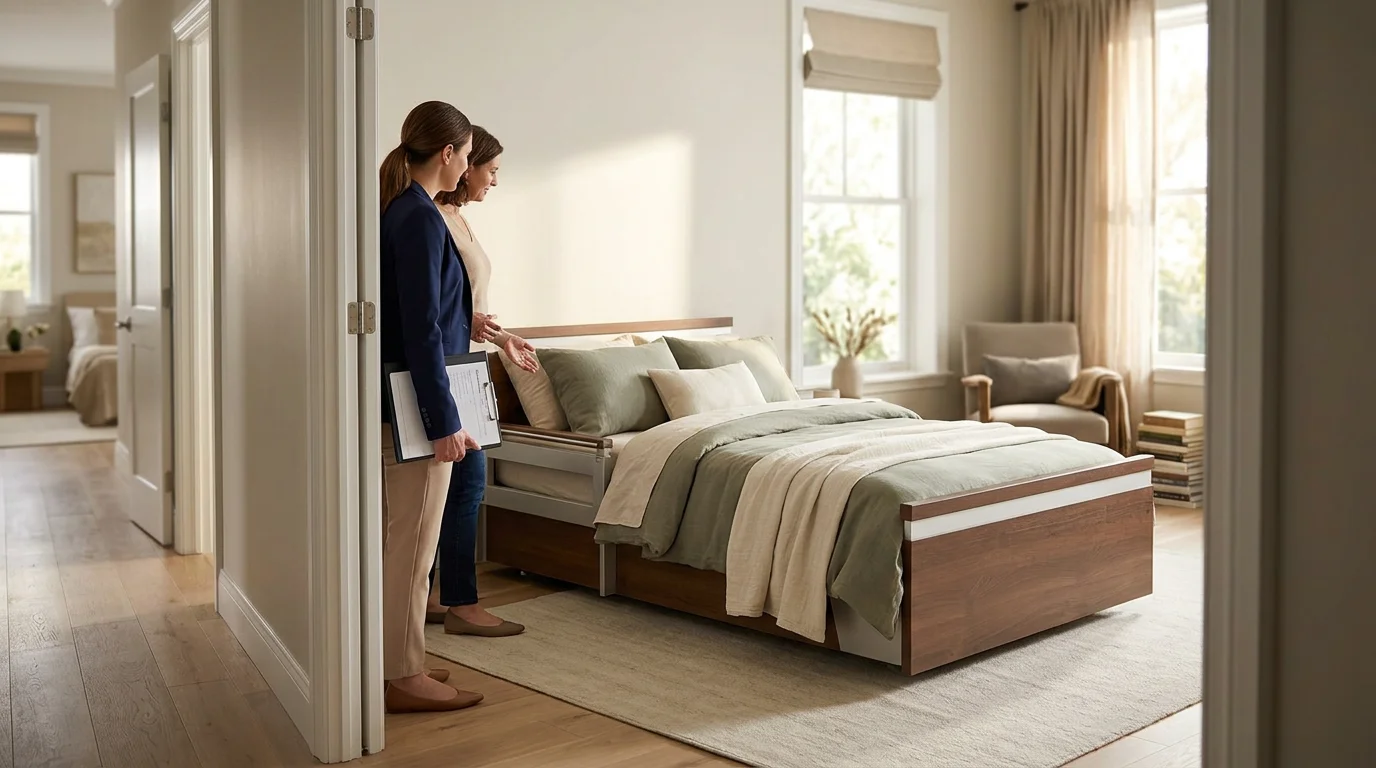 how do you get a hospital bed inside your home