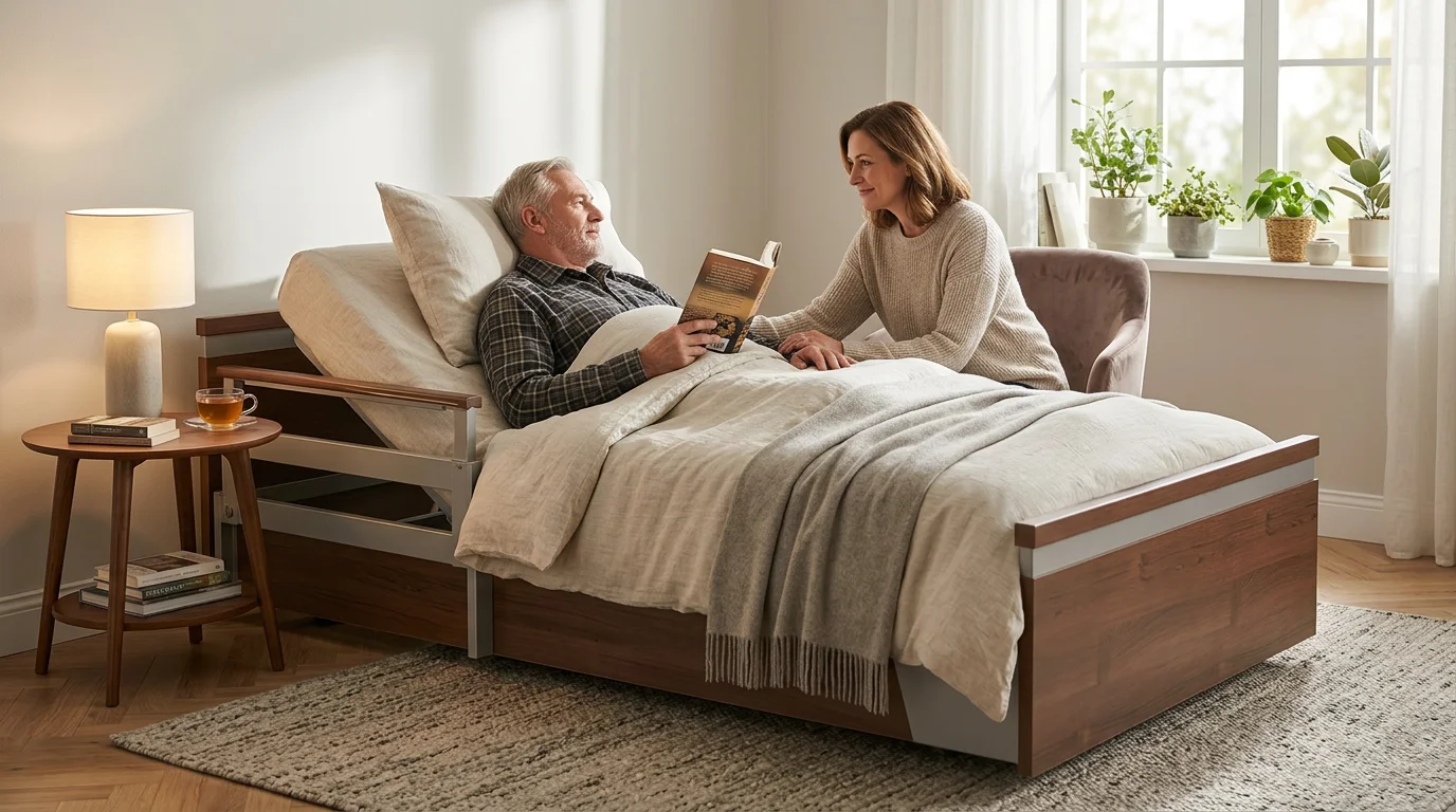 keeping intimacy and connection when a partner uses a care bed
