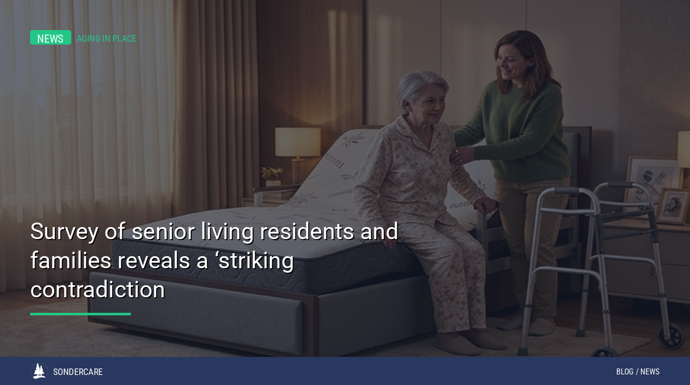 Survey of Senior Living Residents and Families Reveals a 'Striking Contradiction' Related to Aging in Place